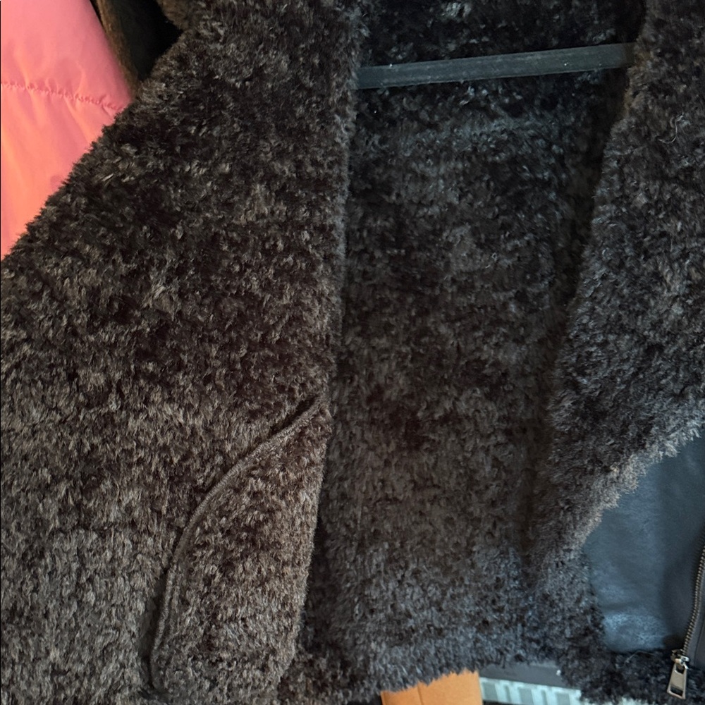 Black Shearling Jacket - image 2